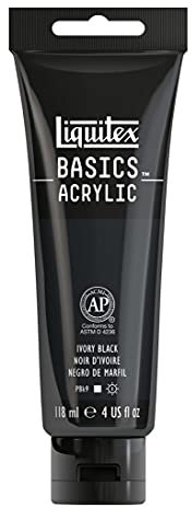 Liquitex Acrylique Basics Tube, Noir D'Ivoire, 118ml