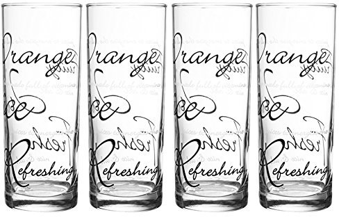 Ravenhead Script Tumblers, Pack of 4, Black/ White