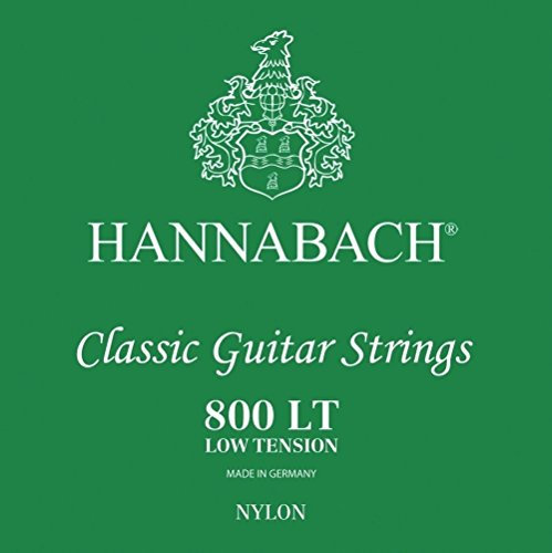 Hannabach Klassikgitarre-Saiten Serie 800 Low Tension versilbert A5w, 8005LT, Saiten für Gitarre (versilberter Kupferdraht, niedrige Spannung, für Konzertgitarren zum Einstieg)