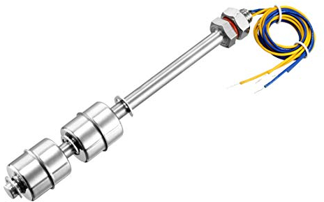 sourcing map Acier Inoxydable Interrupteur à Flotteur pour Eau Pompe Réservoir Piscine Liquide Eau Niveau Capteur M11 170mm Longueur