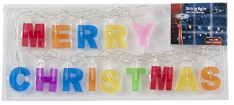 K2M Led Lichterkette Merry Christmas Leuchte Kette Christbaumschmuck inkl. Batterien