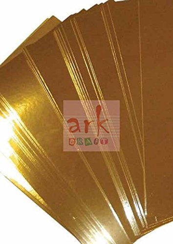 5 Blatt A5 Gold Spiegelkarton.