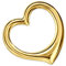 CLEVER SCHMUCK Goldener Damen Anhänger frei schwingendes kleines Mini Herz 12 mm glänzend innen offen beidseitig plastische Form 333 Gold 8 Karat im Etui Ich liebe Dich