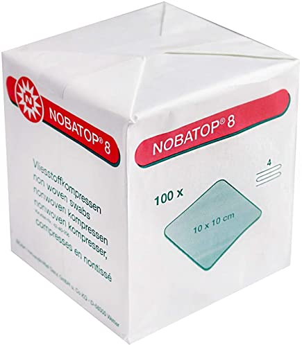 2000 Stück Vlieskompressen Nobatop Kompressen (10x10cm, Nobatop 8)