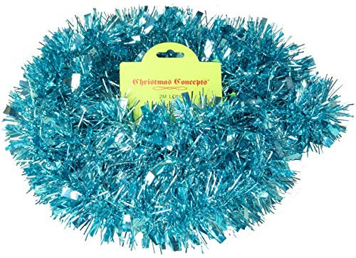 Christmas Concepts® Chunky/Fine Weihnachten Lametta -2 Meter - Weihnachtsdekoration (Ice Blue)