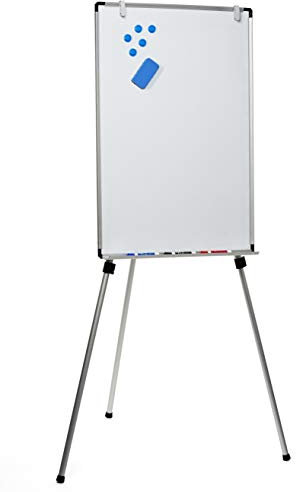 Magnetic Dry-Erase Board Lightweight Aluminum Flip Chart Presentation Easel, (58 x 86 cm) Surface