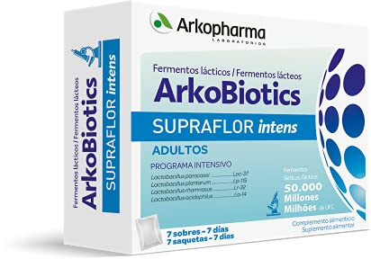 Arkopharma Arkobiotics Supraflor Intens Adult 7 Sob | Mit Milchfermenten und Selen. Stellt die Darmflora und das Gleichgewicht der Mikrobiota wieder her.