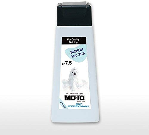 Hundeshampoo für Malteser Hund mit Vitamin D-Panthenol - Feuchtigkeitsspendend und Dermoschützend - Verstärkt die natürliche Weiße Farbe des Haares - Veganes Shampoo - 300ml - MD-10 COLLECTION