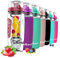 willceal Wasserflasche Mit Fruchteinsatz 945 ml Durable mit abnehmbarem Eisgel-Ball, groß - BPA-freies Tritan, Flip-Deckel, dichtes Design - Sport, Camping (Tiefrot)