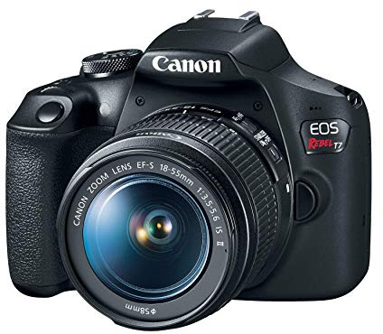 Canon EOS Rebel T7 DSLR Camera with 18-55mm Lens (Black) (Renewed)
