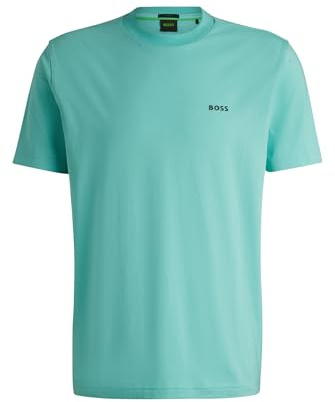 BOSS Herren Tee T-Shirt aus Stretch-Baumwolle mit Logo-Detail Khaki L