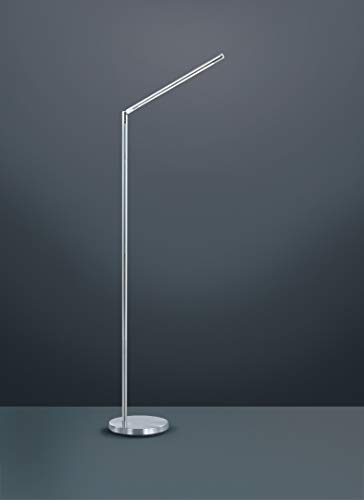 PAPUQ LED-Standfuß zum Lesen. 6 W und 600 Lumen, 3000 K dimmbar mit Touch-Sensor, modern, elegant und einfach. Nickel-matt, voll schwenkbar und drehbar