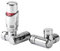 Dual Fuel Thermostatic Towel Rail Radiator Valves Chrome Angled Corner Valves Lincoln