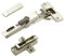 2 x Salice Universalscharniere 110° Bohrbild T52 für abgerundete, überfälzte und profilierte Türen mit Kreuz-Montageplatte Höhe 6 mm Exzenterverstellung, Scharnierarmabdeckung