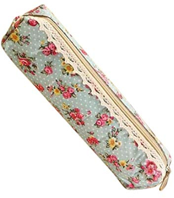 Federmappe mit Reißverschluss, Retro-Design, Blumenmuster, für Studenten, Frauen, Erwachsene