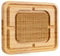 eletecpro Turkey Cutting Board with Grid Grip, Large 17x13x1.5 Inch Bamboo Steak Carving Board, Thick Butcher Block Reversible with Deep Juice Drip Grooves, Thick Serving Tray,Natural