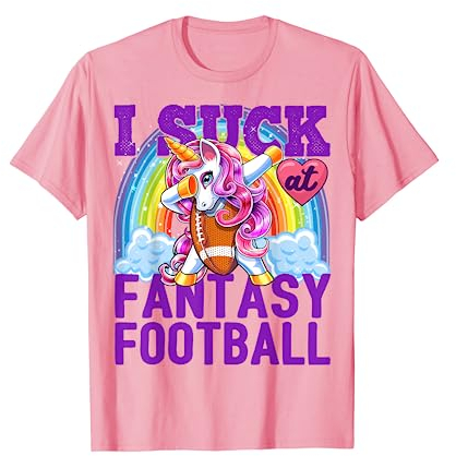 I Suck at Fantasy Fußball Dabbing Unicorn Loser Shirt Herren T-Shirt
