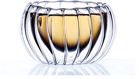 Kater 6 Piece Bodum Double Wall Glass Mini Pumpkin Anti Scalding Heat Insulation Teacups Espresso Pu'er Oolong Tea Cup Set Wholesale (Capacity : 50ml, Color : 6 Piece Cups)