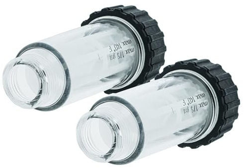 vhbw 2x Anti-Schmutz-Filter kompatibel mit Kärcher K 3 Premium Full Control Hochdruckreiniger mit 3/4 AG Anschluss - Filter + Gehäuse