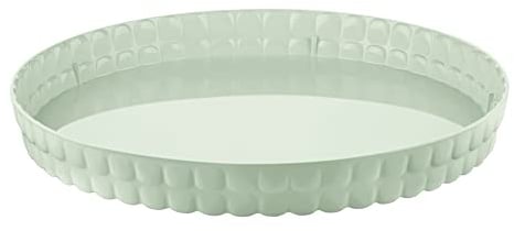 Guzzini Tiffany Round Tray-Sage Green Bandeja, Plástico, Verde Marb