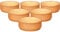 TIENDA EURASIA - Set de 6 Cazuelas de ø12 cm, Cazuela Barro Aptas para el Horno, Juego de 6 Cazuelas Lavables en Lavavajillas, Tamaño ø12 x 5 cm, Cazuela Redonda Se puede Usar en Microondas (Mostaza)