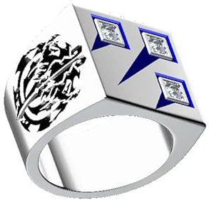 Overlord Cosplay Ring Ainz Ooal Gown Momonga Shooting Star Ringe Halloween Cosplay Kostüm Requisite, silber, Einheitsgröße