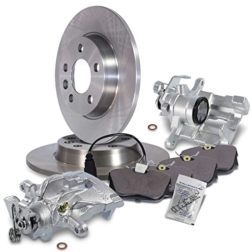 ATEC Germany Bremsenset Hinterachse inkl. Bremsscheiben Ø 280 mm Voll + Bremsbeläge Hinten & Bremssattel Hinten Kompatibel mit VW TRANSPORTER T4