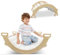 COSTWAY 3 en 1 Arche d’Escalade en Bois Enfants avec Coussin Moelleux, Arche à Bascule pour Grimper ou Se Reposer, Jouet d'arc d'escalade pour Chambre Salle de Jeux Garderie, Charge 50KG, 1 an+