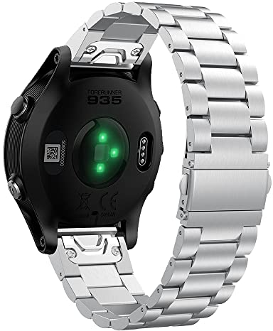 AISPORTS Kompatibel mit Garmin Fenix 7/6/6 Pro/5/5 Plus Armband Edelstahl für Damen Herren, 22mm Quick Fit Uhrenarmband Verstellbares Sportarmband Ersatzarmband für Garmin Epix 2/D2 Delta/D2 Mach 1