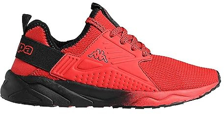 Kappa Unisex San Puerto Lace Jr Sneaker, Rot Schwarz, 39 EU