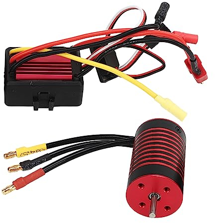 RC Motor ESC Set, RC Bürstenloser Motor mit 35A ESC Combo Set Wasserdichter Programmierbarer Motor Elektronischer Geschwindigkeitsregler Set für Traxxas 1/12 Autos (3700 kV)