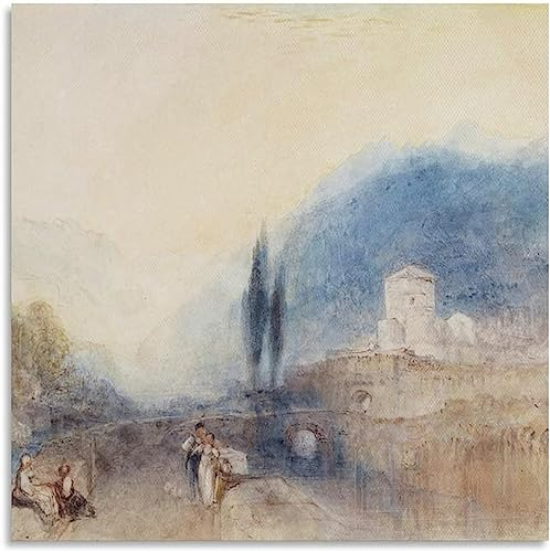 LVTFCO Famous Jmw Turner Poster Abstract Landscape Wall Art Jmw Turner Prints Jmw Turner Canvas Painting For Home Wall Decor Picture 50x50cmx1 No Frame