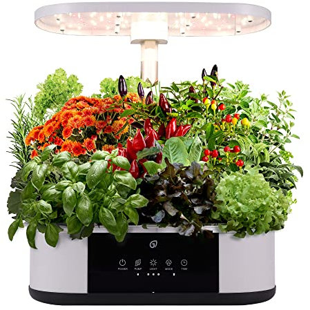 Agrestem Hydroponic Growing System, 12 Pods Hydroponic Growing System, Indoor Garden with 120 24W Full Spectrum Grow Lights in 5 Colors, Herb Garden Up to