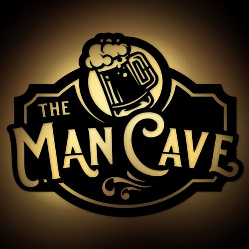 Namofactur DIY Bier Lampe - Großes LED-Nachtlicht aus MDF Holz - Batteriebetriebene Wanddeko, Ideal für Männerhöhle und Biertrinker, Männer Geschenke