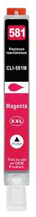 1 XXL Druckerpatrone kompatibel zu CLI-581 M Magenta für Canon PIXMA TS705 TS6150 TS6250 TS6350 TR7550 TR8550 TS8150 TS8250 TS8350 TS9150 TS9550 TS6151 TS6251 TS6351 TS8151 TS8152 TS8251
