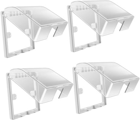 jojofuny 4stücke Teiliges Transparentes Wasserdichtes Steckdosen Schutzabdeckungs- Robuste Wasserdichte Box Für Lichtschalter Spritzwassergeschützte Abdeckung Geeignet Für Bad Küche Balkon