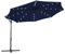 Green Bay Garden Banana Parasol Solar LED Lights 3m Sun Shade Shelter Crank Hanging Rattan Cantilever Outdoor Umbrella Blue