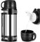 Flask for Hot Drink, 304 Stainless Steel Flasks for Hot and Cold Drinks with Coffee Lid and Handle, 2.0 Liter Large Capacity Hot Water Flask