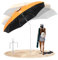 AosKe Parasol de plage de 2,1 m, parasol portable pour le sable, avec ancre et sac de transport, protection UV UPF50+, abri solaire inclinable pour plage, terrasse, arrière-cour – Orange