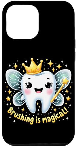 Magische Zahnfee und Zahnhygiene, niedlicher Zahn mit Flügeln Hülle für iPhone 13 Pro Max
