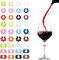 Pretwad 36Pcs Wine Glass Charms Tags,Glasmarkierer Glasmarker Silikon,Wiederverwendbarer Glasmarkierung, Partyempfang Glasmarker Weinzubehör Mark, für Trinkglas Weinglas Champagnerglas Martini-Glas
