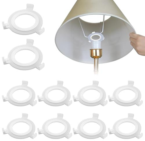 Lyeteung 10 Stücke E27 zu E14 Lampenschirm Ring Konverter, Lampenschirm Adapter Ringe, Lampenschirm Reduzierring Adapter Unterlegscheibe, für Fitting Lampenschirme zu Bajonett