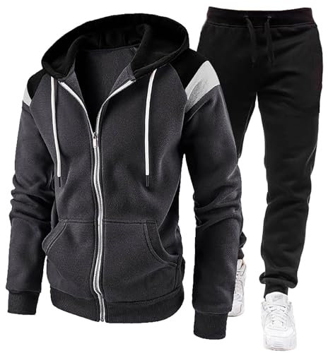 hehiy Herren Joggingsuit aus Baumwolle Freizeitanzug Trainingsanzug Hausanzug Joginanzuge Herren Trainingsanzug FußBall Vereine