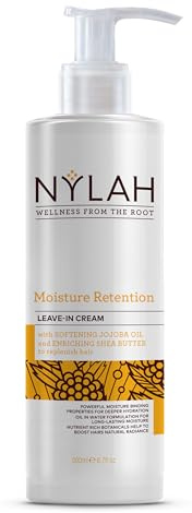 NYLAH Moisture Retention Leave-In Cream - Deep Hydration for Curls & Coils, Anti-Frizz, Strengthens & Softens, Afro & Textured Hair Care