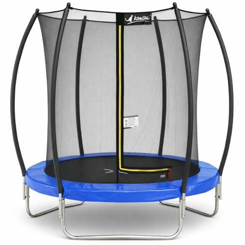 Kangui - rundes Trampolin Ø 180 cm mit Sicherheitsnetz innen - blau - FPR 180