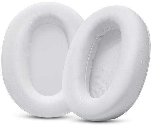GVOEARS Replacement Ear Pads for Sony WH-CH700N / WH-CH710N / WH-CH720N / WH-XB900N Headphones, Earpads Cushions with Soft Protein Leather, Memory Foam - White