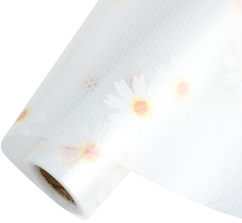 Schubladenmatte 30 × 500cm - Zuschneidbare Eva Antirutschmatte Schubladen - Küchenfolie Schränke - wasserdichte Antirutschmatte Küche, für Schubladen, Küche, Schränke (Weiß)