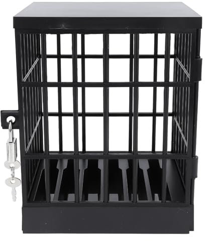 DIRBAK Cell phone lock box with timer large capacity plastic phone prison cabinet with lock, compact secure box for classroom family time party (All Black)