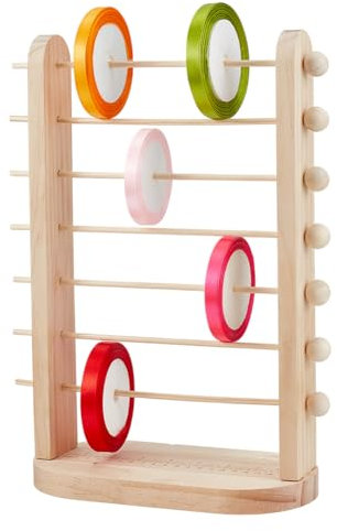 PH PandaHall Supporto di Stoccaggio Nastri in Legno A 7 Livello Organizzatore di Nastro Porta Nastri Organizzatore Supporto per Bobina per Ghirlanda di Maglia Tulle Cucito Artigianato Regalo