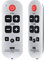 Alkia Big Button A-TV11 - Telecomando universale per anziani e anziani, per Samsung, LG, Toshiba, Sony, JVC, Panasonic, Hitachi, Sharp, Technika, facile da usare e configurare